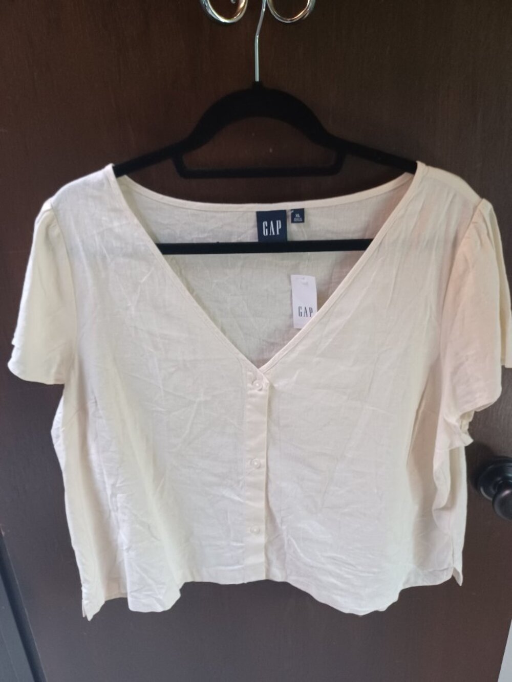 GAP linen button up blouse